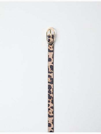 Cinturón de estampado animal, mo fashion
