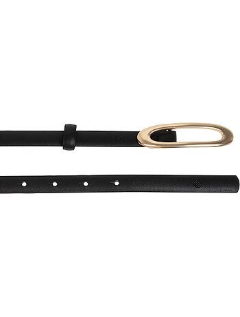 Cinturón de material sintético con placa redondeada mujer isotoner