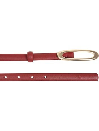 Cinturón de material sintético con placa redondeada mujer isotoner
