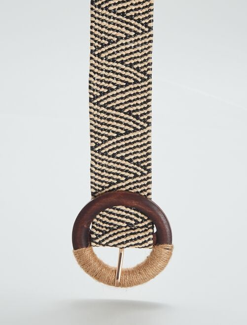 Cinturón de paja bicolor - Kiabi