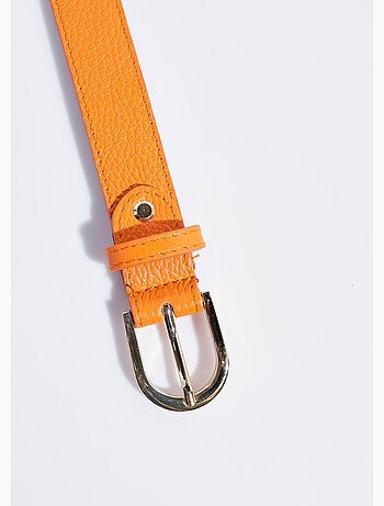 Cinturón de piel granulada con hebilla metálica - AFIBEL