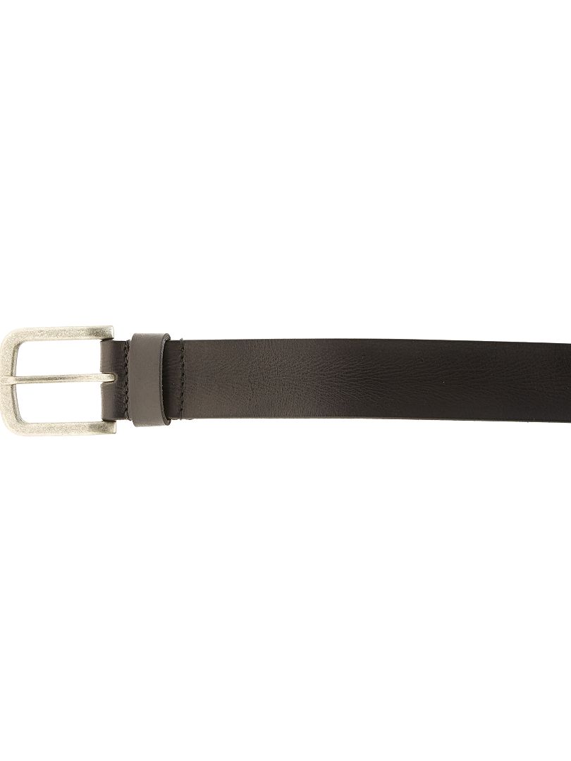 Cinturón de piel Negro - Kiabi
