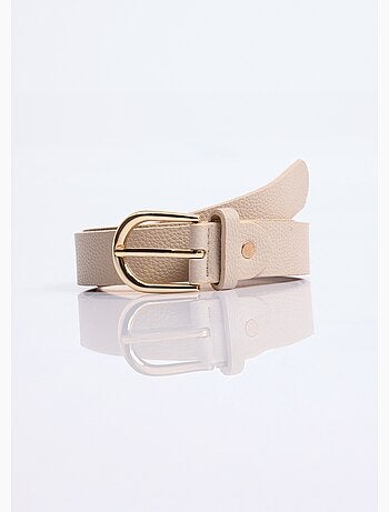 Cinturón de piel sintética con aspecto granulado - AFIBEL