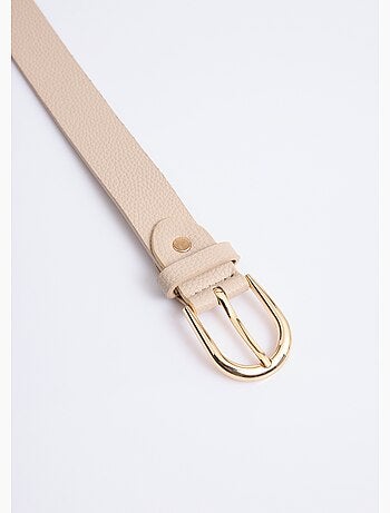 Cinturón de piel sintética con aspecto granulado - AFIBEL