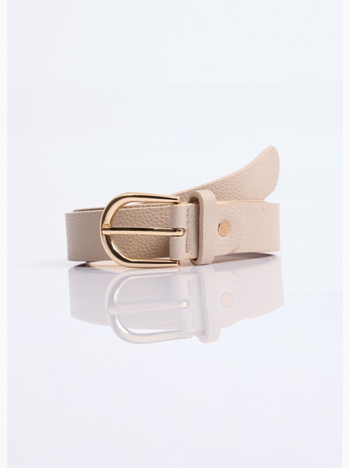 Cinturón de piel sintética con aspecto granulado - AFIBEL - Kiabi