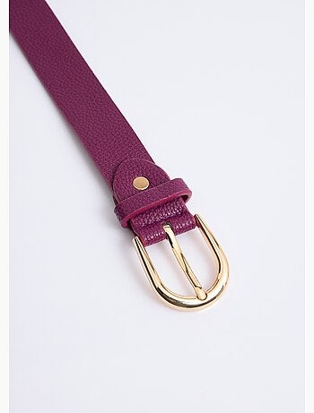 Cinturón de piel sintética con aspecto granulado - AFIBEL