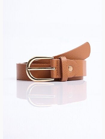 Cinturón de piel sintética con aspecto granulado - AFIBEL