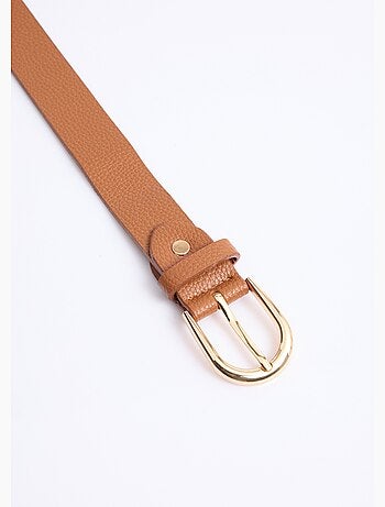 Cinturón de piel sintética con aspecto granulado - AFIBEL