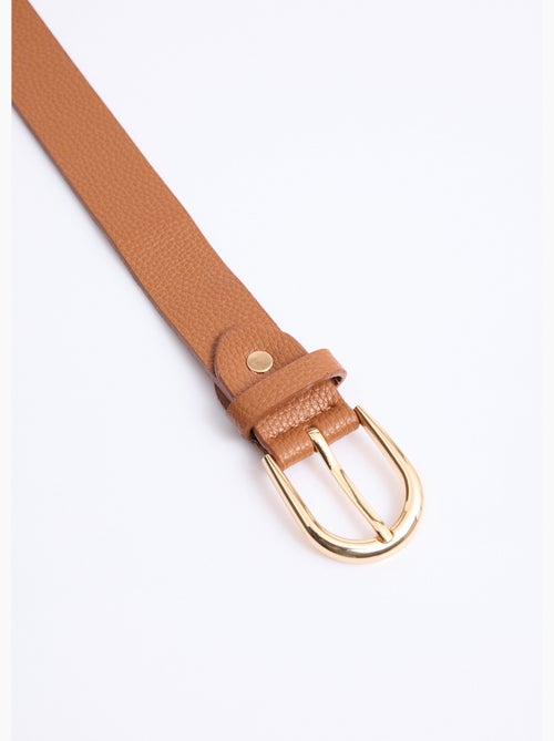 Cinturón de piel sintética con aspecto granulado - AFIBEL - Kiabi