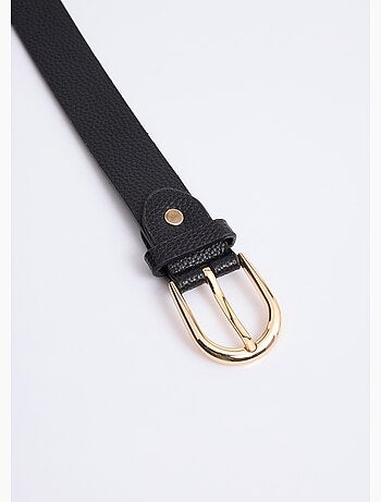 Cinturón de piel sintética con aspecto granulado - AFIBEL