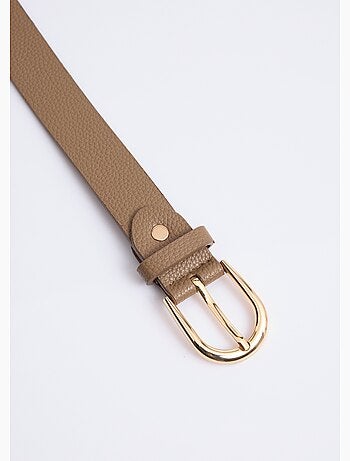 Cinturón de piel sintética con aspecto granulado - AFIBEL