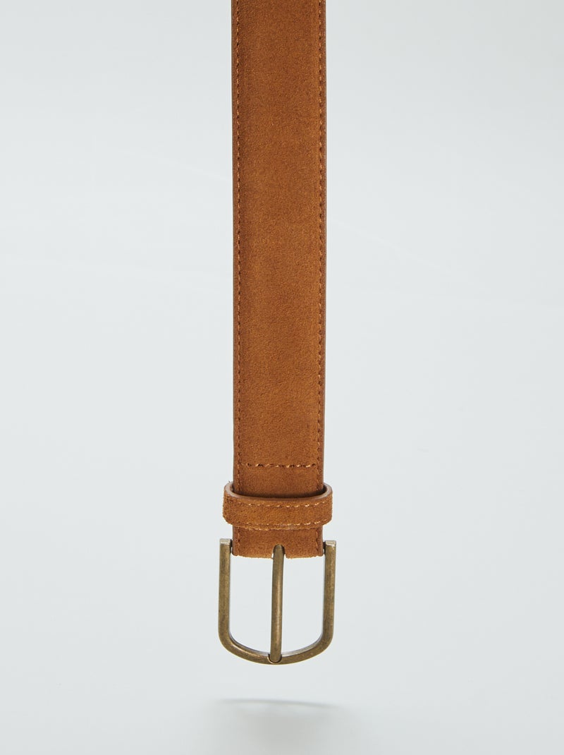 Cinturón de serraje MARRON - Kiabi