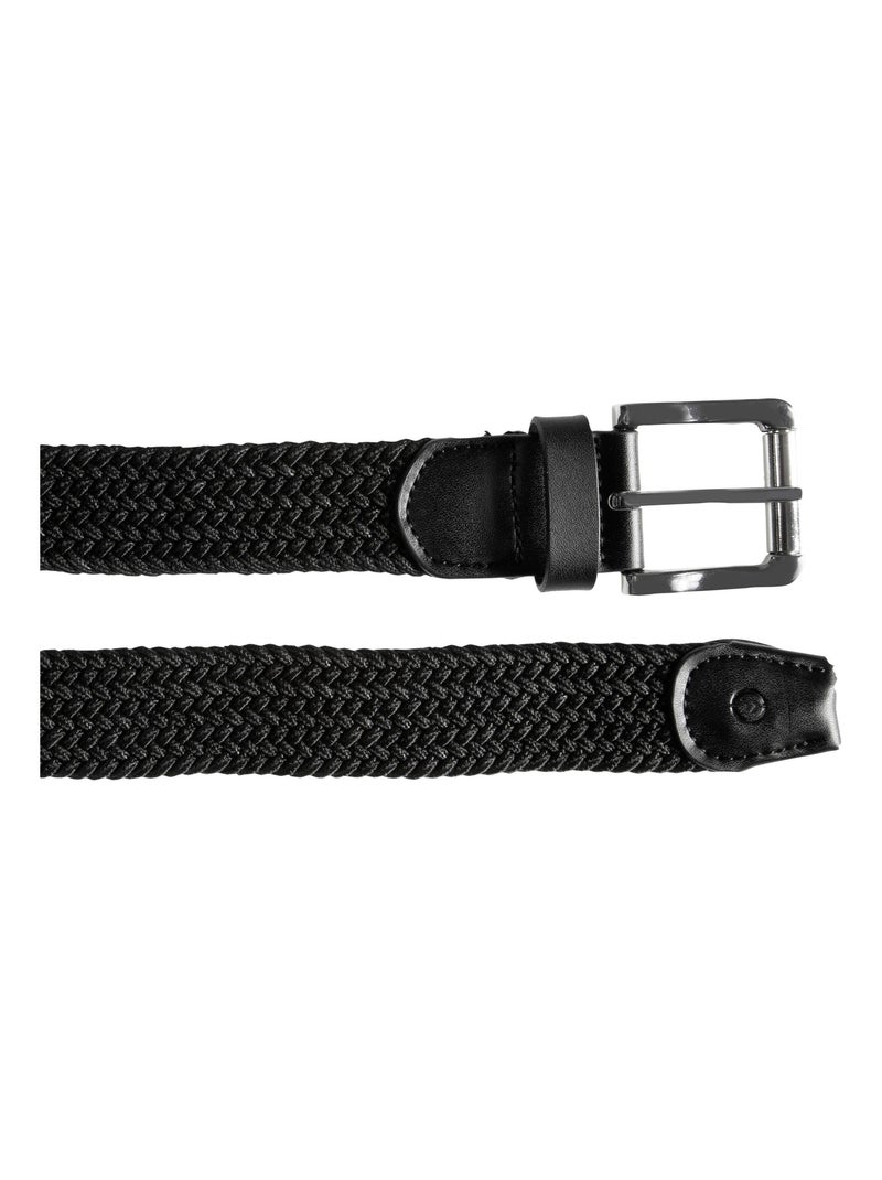 Cinturón detalle de cuero hombre Isotoner Negro - Kiabi