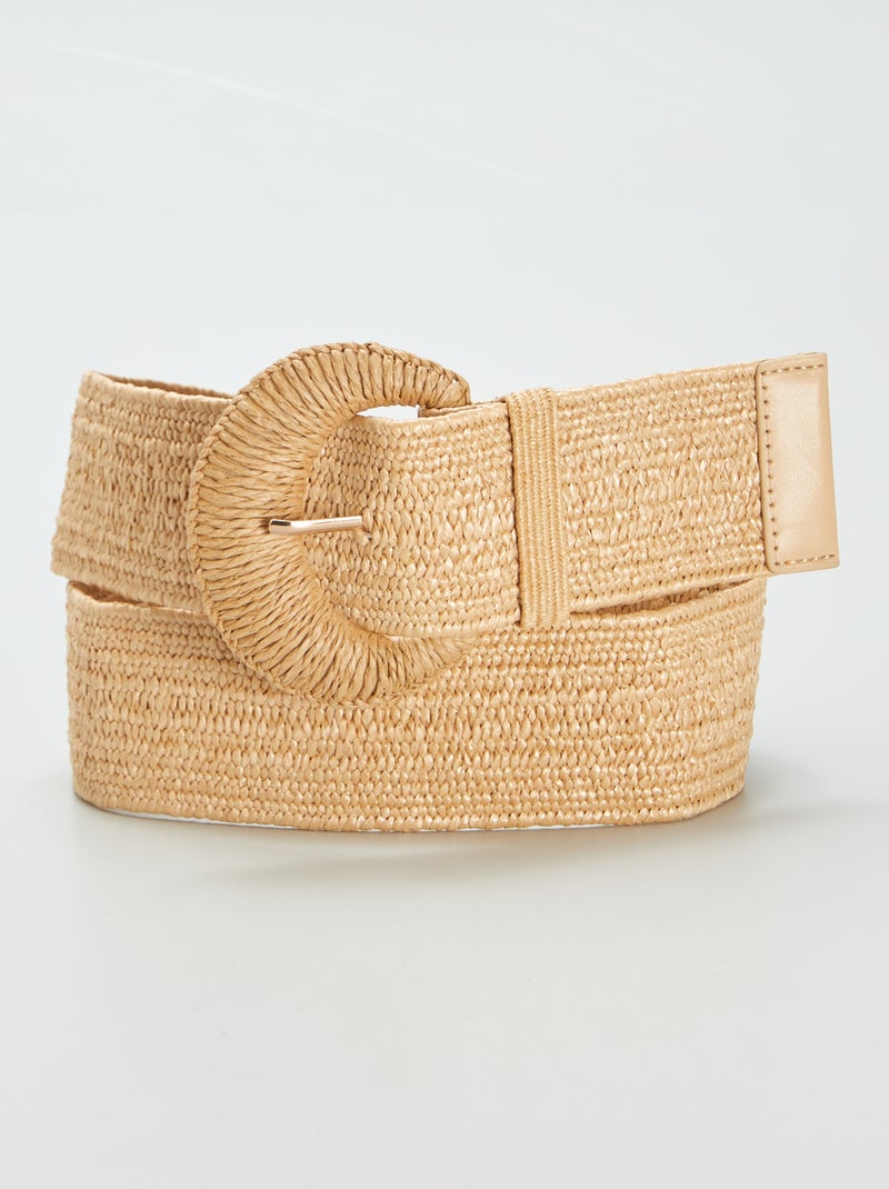 Cinturón efecto paja BEIGE - Kiabi