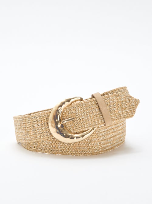 Cinturón elástico flexible con aspecto de paja - Kiabi