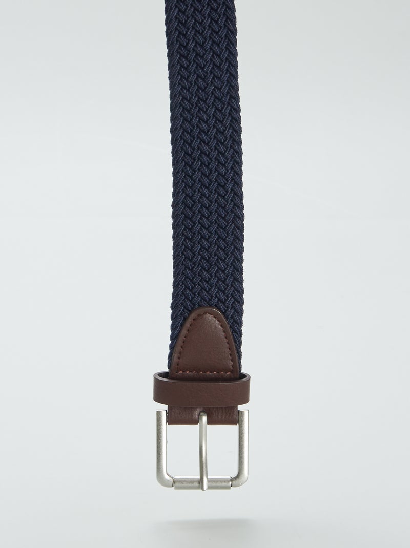 Cinturón en dos materiales AZUL - Kiabi