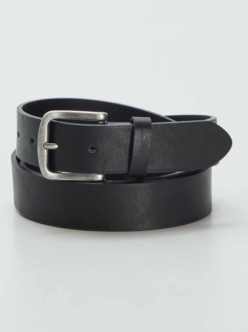Cinturón en símil piel NEGRO - Kiabi