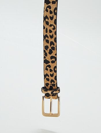Cinturón estampado de leopardo