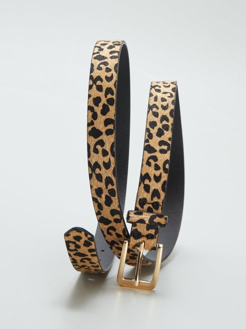 Cinturón estampado de leopardo - Kiabi