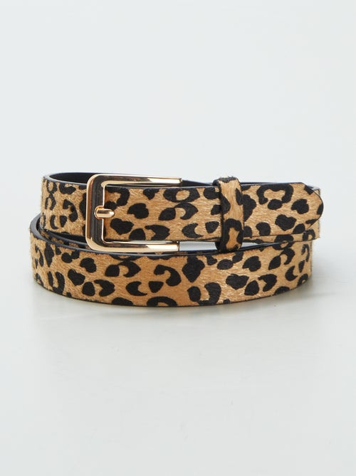 Cinturón estampado de leopardo - Kiabi