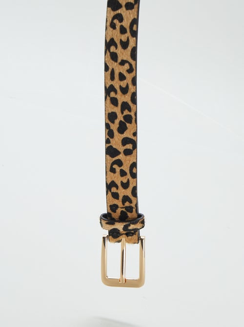 Cinturón estampado de leopardo - Kiabi