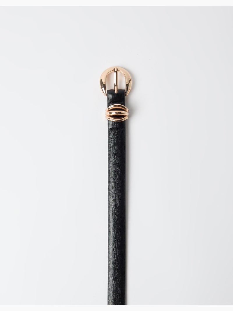 Cinturón fino con lazo, mo fashion Negro - Kiabi