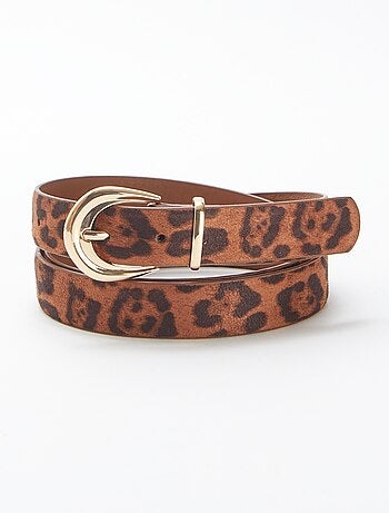 Cinturón fino de leopardo de antelina