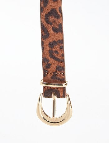 Cinturón fino de leopardo de antelina