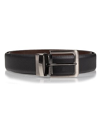 Cinturón granulado reversible hombre