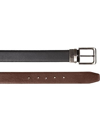 Cinturón granulado reversible hombre