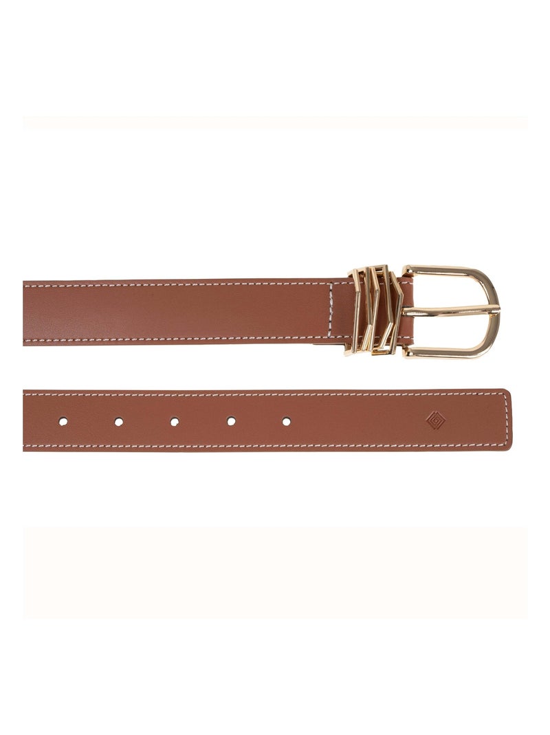 Cinturón joyas lisas mujer Isotoner Camel - Kiabi