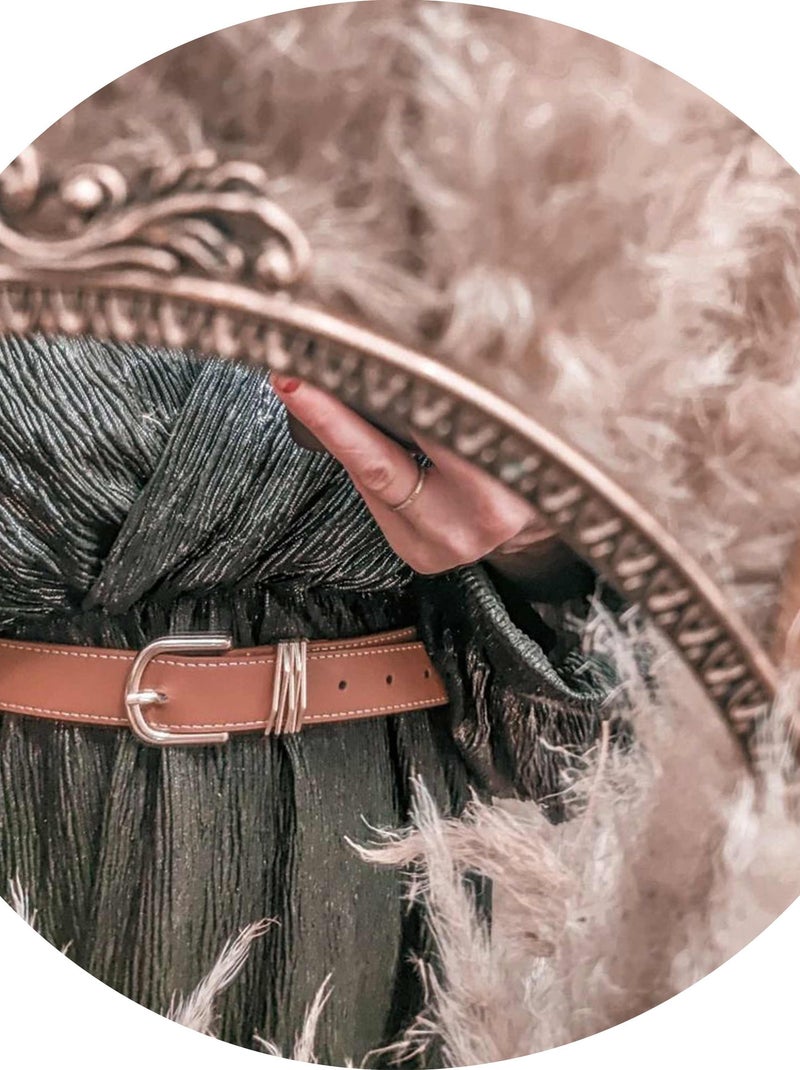 Cinturón joyas lisas mujer Isotoner Negro - Kiabi