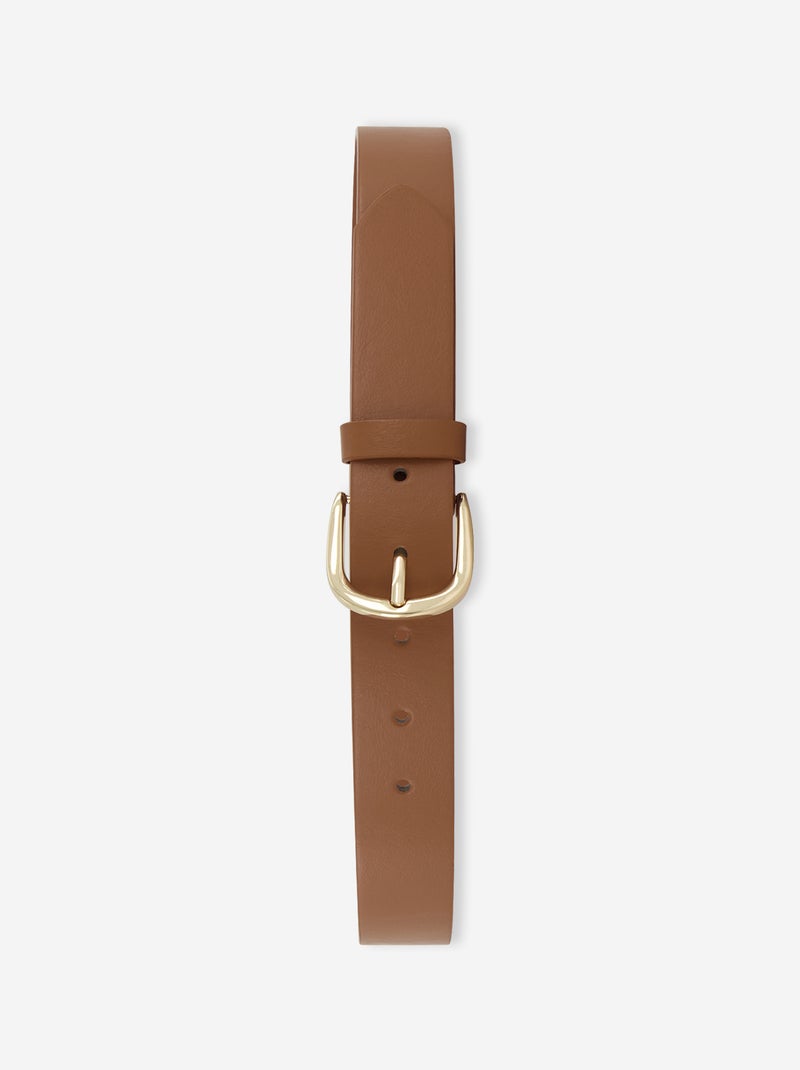 Cinturón liso básico camello - Kiabi