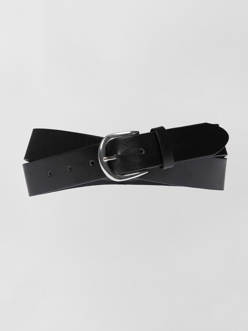Cinturón liso básico negro - Kiabi