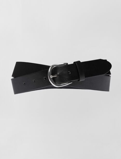 Cinturón ancho con hebilla de fantasía - NEGRO - Kiabi - 12.00€