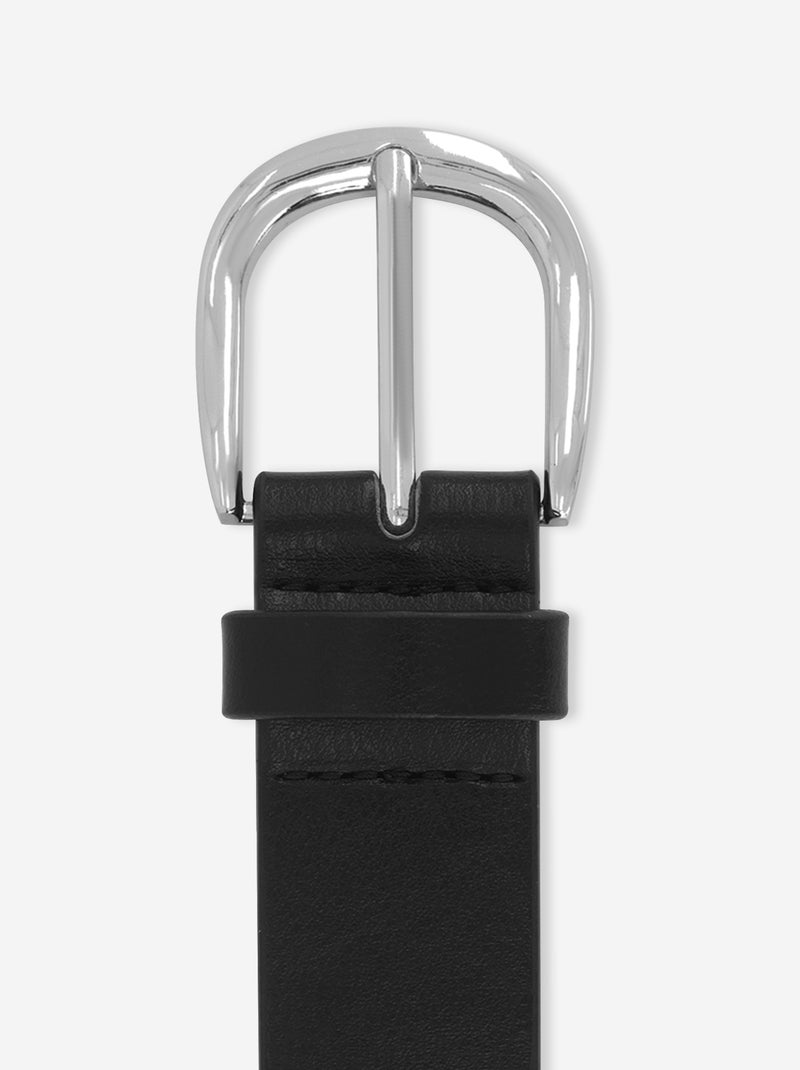 Cinturón liso básico negro - Kiabi