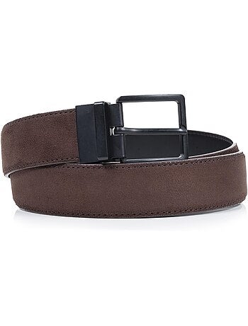 Cinturón cuero y material sintético reversible hombre isotoner
