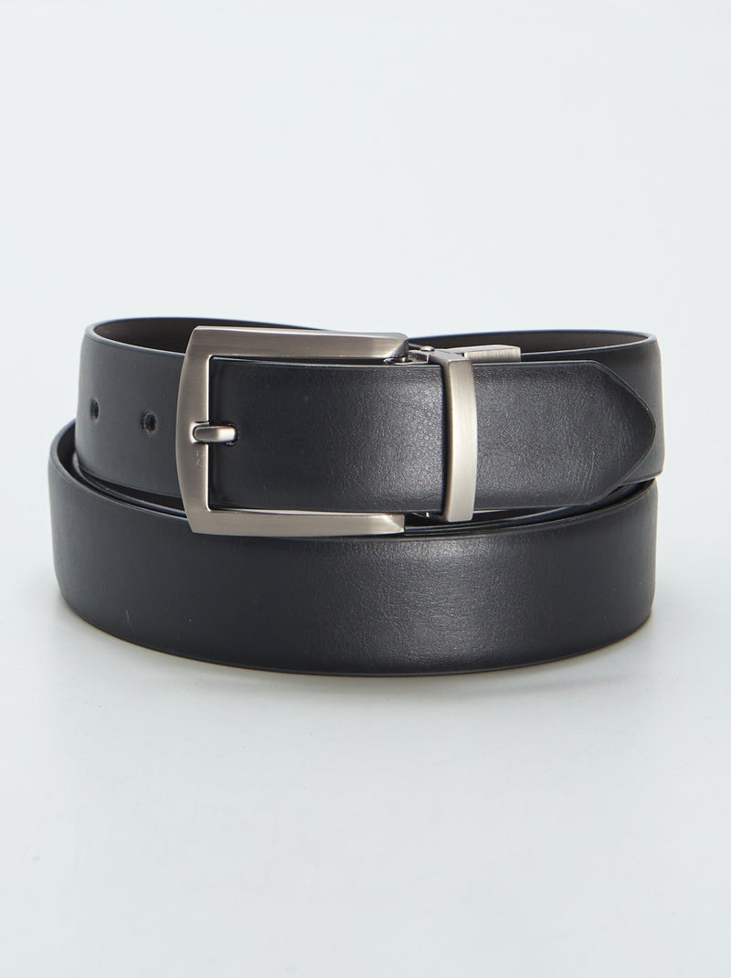 Cinturón reversible negro/marrón - Kiabi