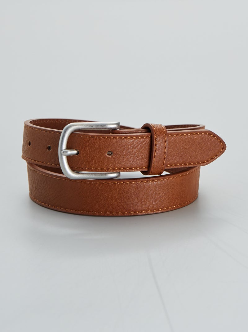 Cinturón símil tacto suave BEIGE - Kiabi