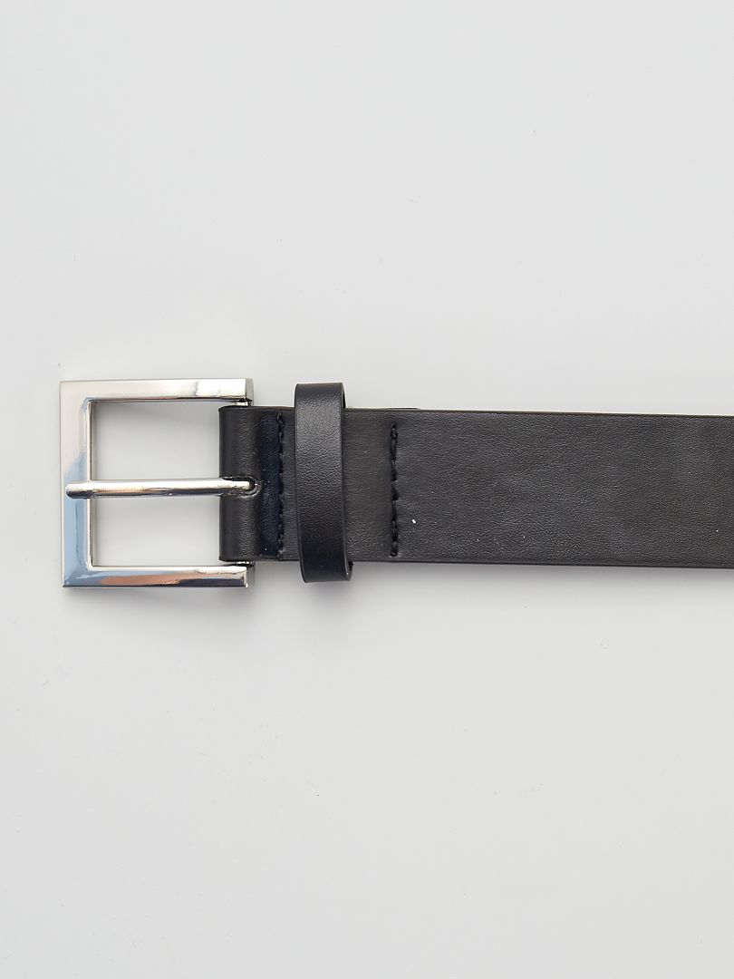 Cinturón sintético Negro - Kiabi