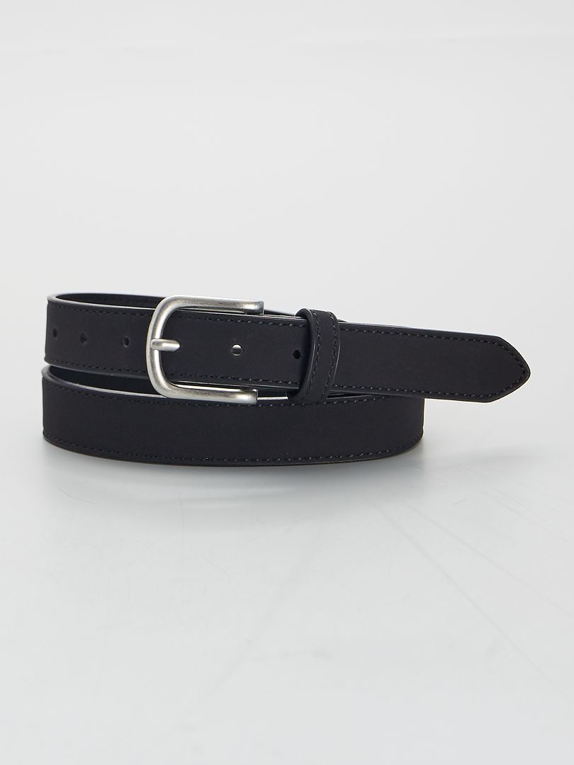 Cinturón sintético suave Negro - Kiabi