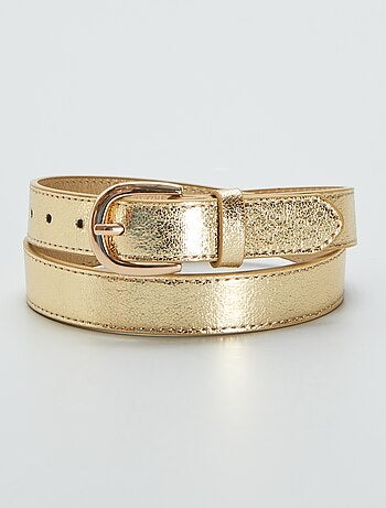 Cinturón texturizado e iridiscente