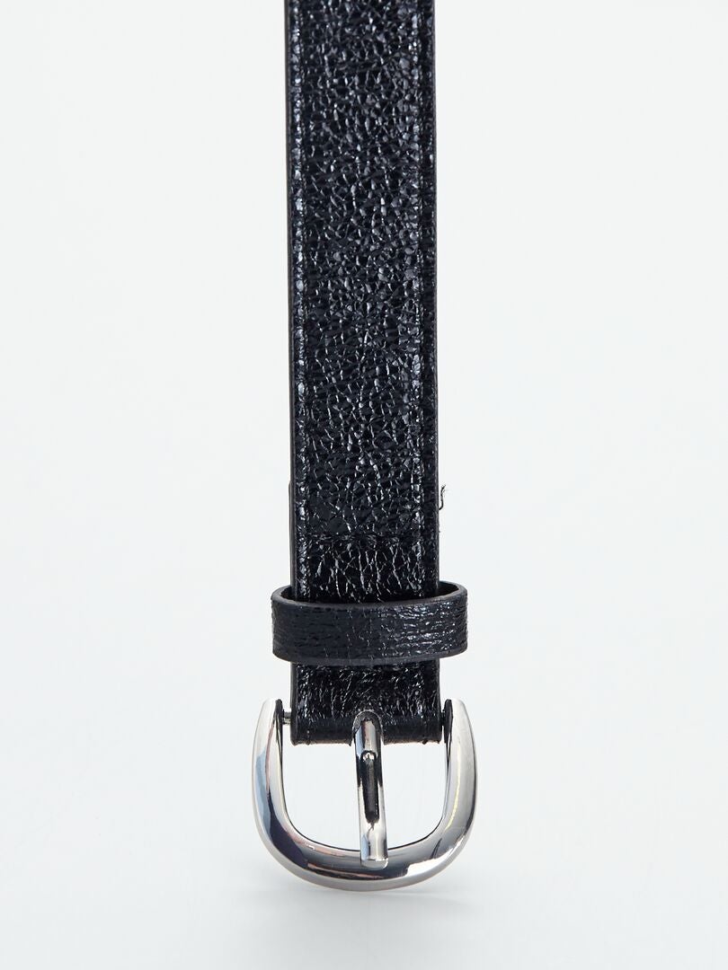Cinturón texturizado e irisado negro - Kiabi