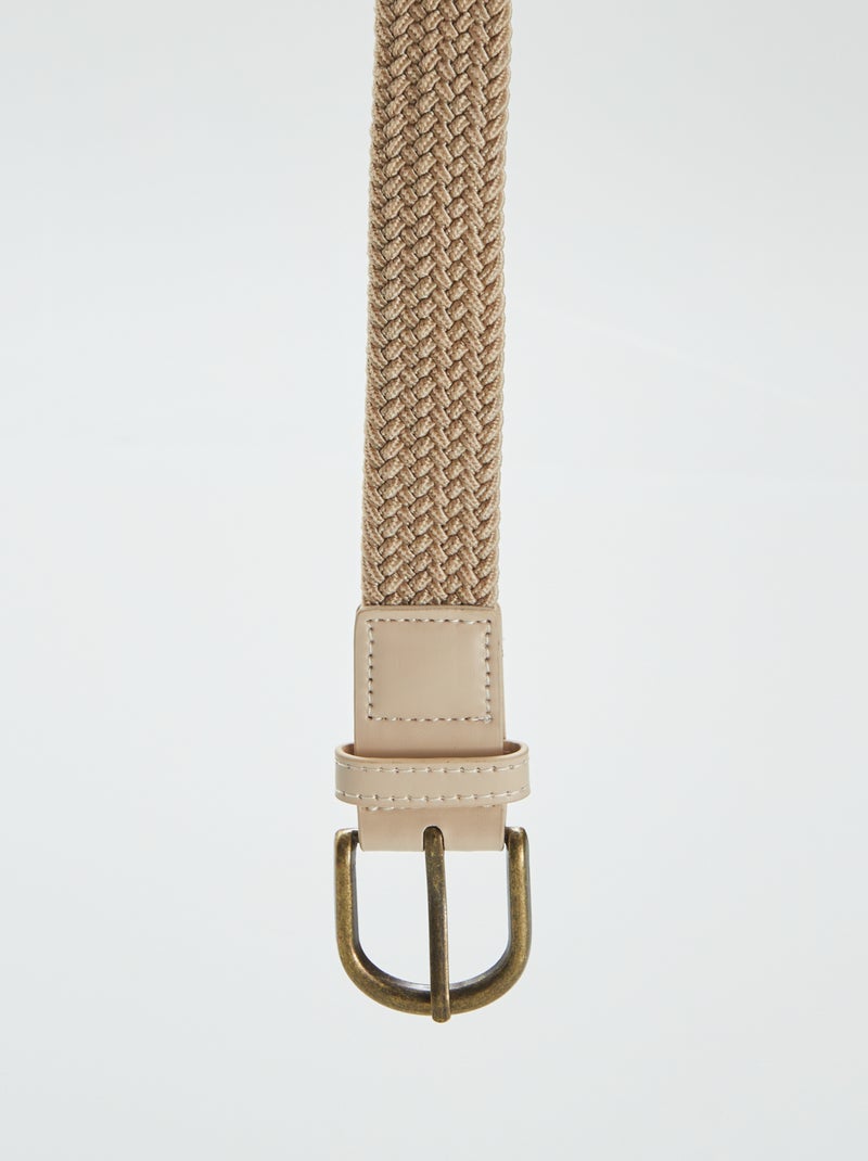 Cinturón trenzado BEIGE - Kiabi