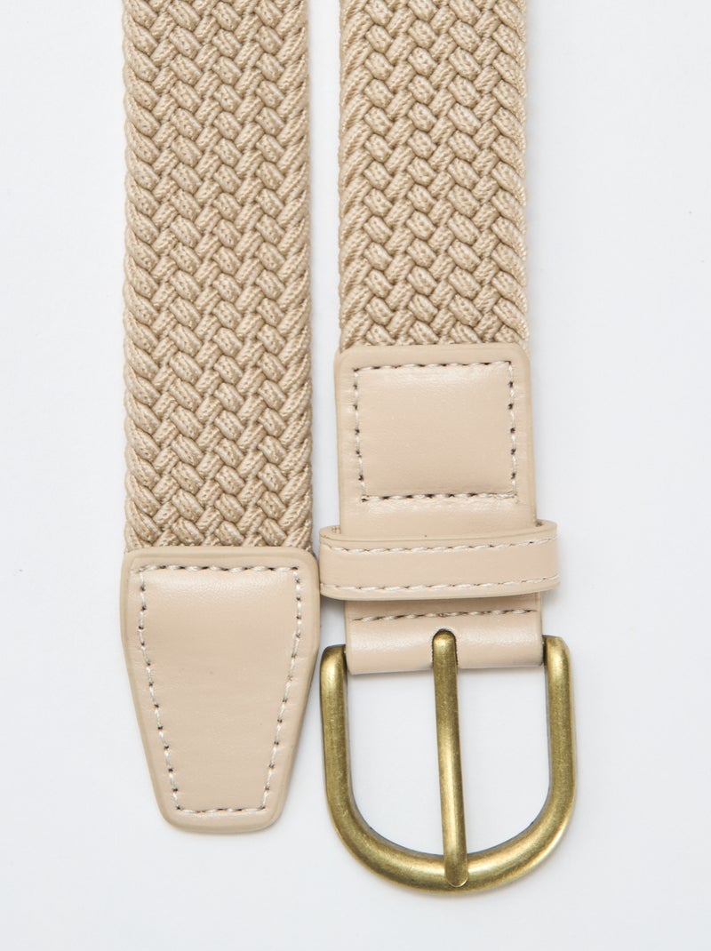Cinturón trenzado Beige - Kiabi