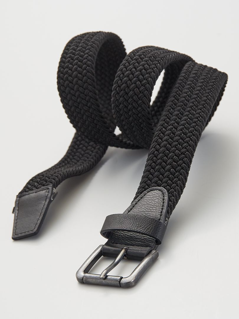 Cinturón trenzado - Negro - Kiabi - 8.00€