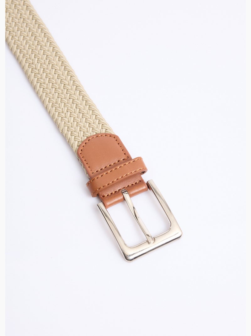 Cinturón trenzado elástico talla única - AFIBEL Beige - Kiabi