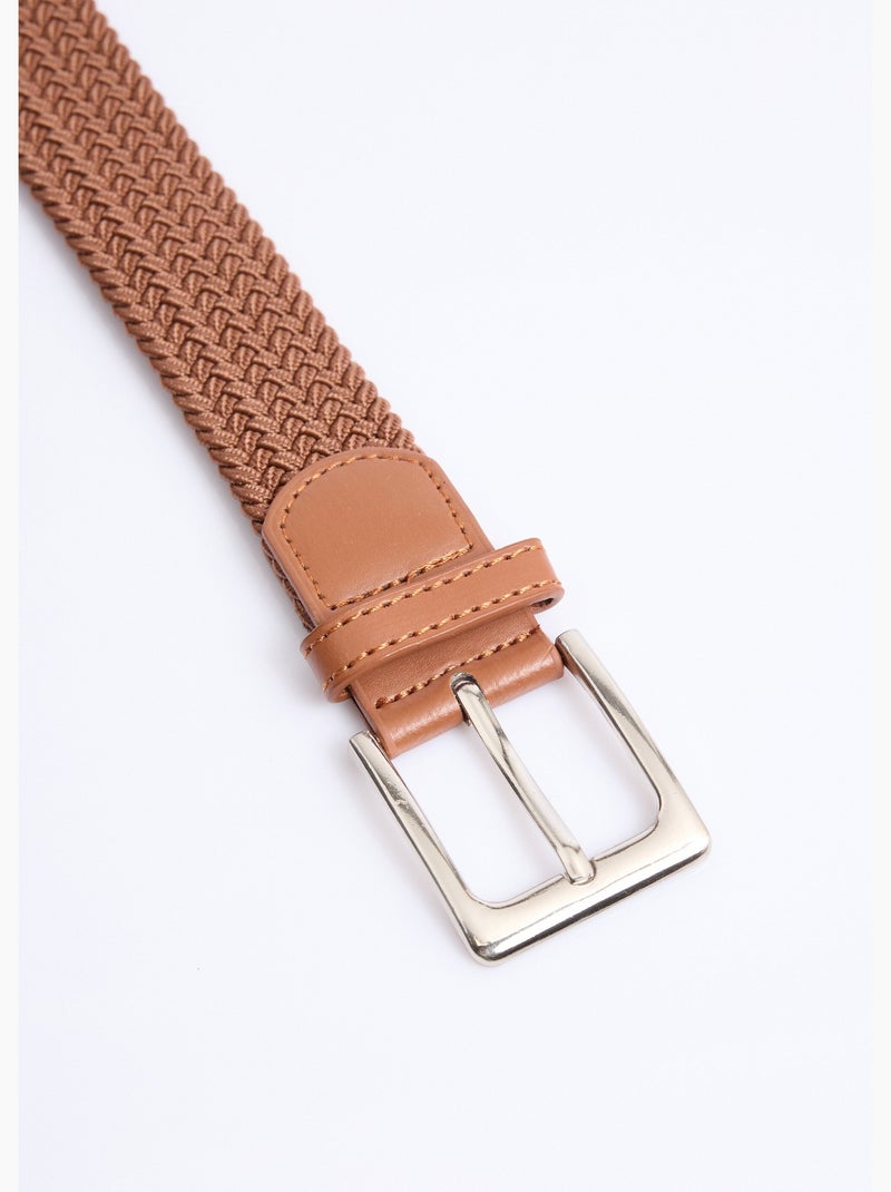 Cinturón trenzado elástico talla única - AFIBEL Camel - Kiabi