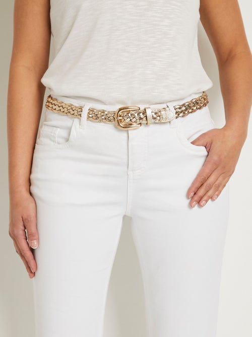 Cinturón trenzado fino y ajustable - AFIBEL - Kiabi