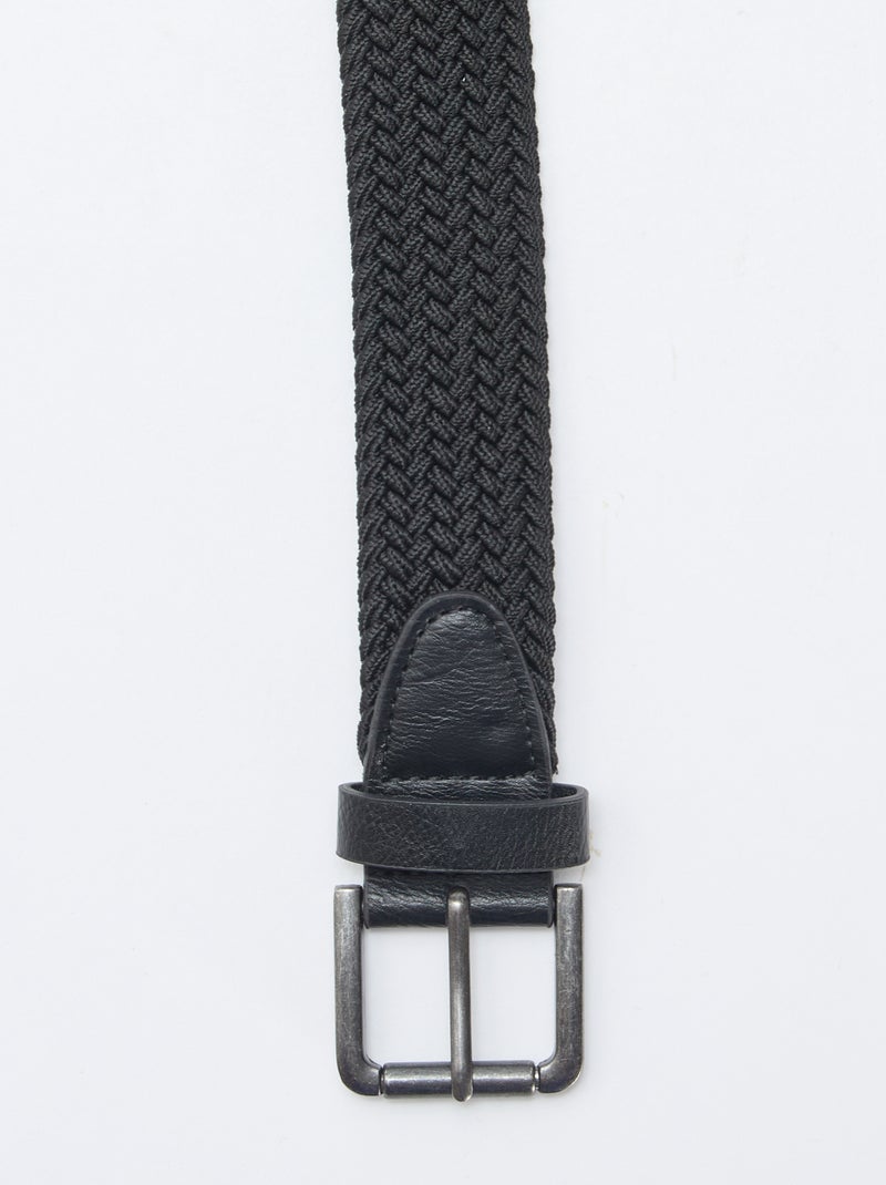 Cinturón trenzado Negro - Kiabi